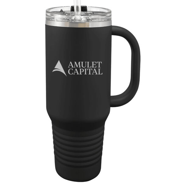   - Premium 32 oz. Travel Mug with Snap Lid & Straw Thumbnail